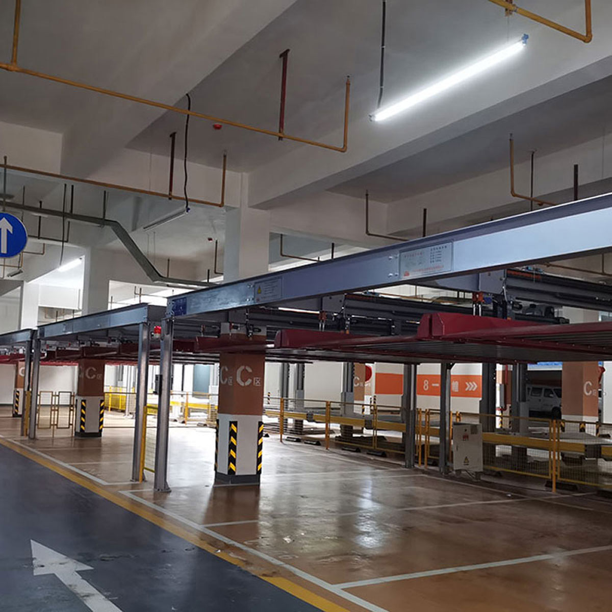 三層簡易升降式機械立體停車設備